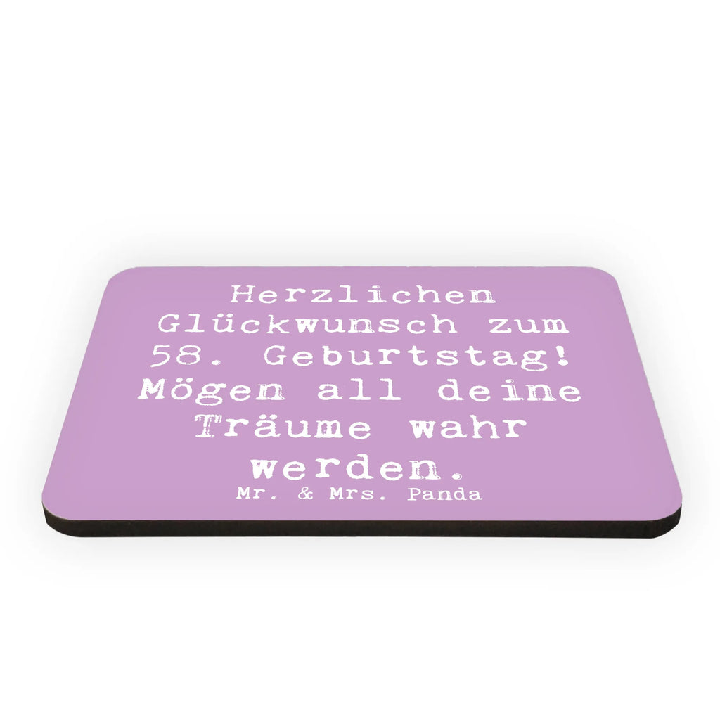 Magnet Spruch 58. Geburtstag Kühlschrankmagnet, Pinnwandmagnet, Souvenir Magnet, Motivmagnete, Dekomagnet, Whiteboard Magnet, Notiz Magnet, Kühlschrank Dekoration, Geburtstag, Geburtstagsgeschenk, Geschenk