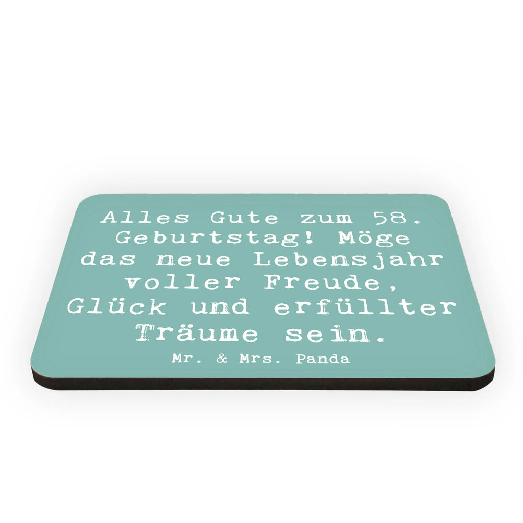 Magnet Spruch 58. Geburtstag Freude Kühlschrankmagnet, Pinnwandmagnet, Souvenir Magnet, Motivmagnete, Dekomagnet, Whiteboard Magnet, Notiz Magnet, Kühlschrank Dekoration, Geburtstag, Geburtstagsgeschenk, Geschenk