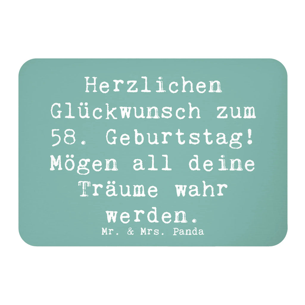 Magnet Spruch 58. Geburtstag Kühlschrankmagnet, Pinnwandmagnet, Souvenir Magnet, Motivmagnete, Dekomagnet, Whiteboard Magnet, Notiz Magnet, Kühlschrank Dekoration, Geburtstag, Geburtstagsgeschenk, Geschenk