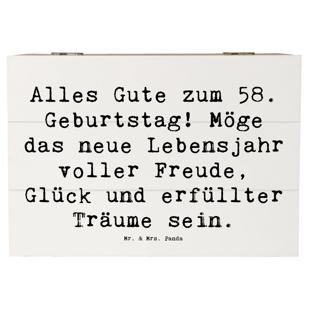 Holzkiste Spruch 58. Geburtstag Freude Holzkiste, Kiste, Schatzkiste, Truhe, Schatulle, XXL, Erinnerungsbox, Erinnerungskiste, Dekokiste, Aufbewahrungsbox, Geschenkbox, Geschenkdose, Geburtstag, Geburtstagsgeschenk, Geschenk