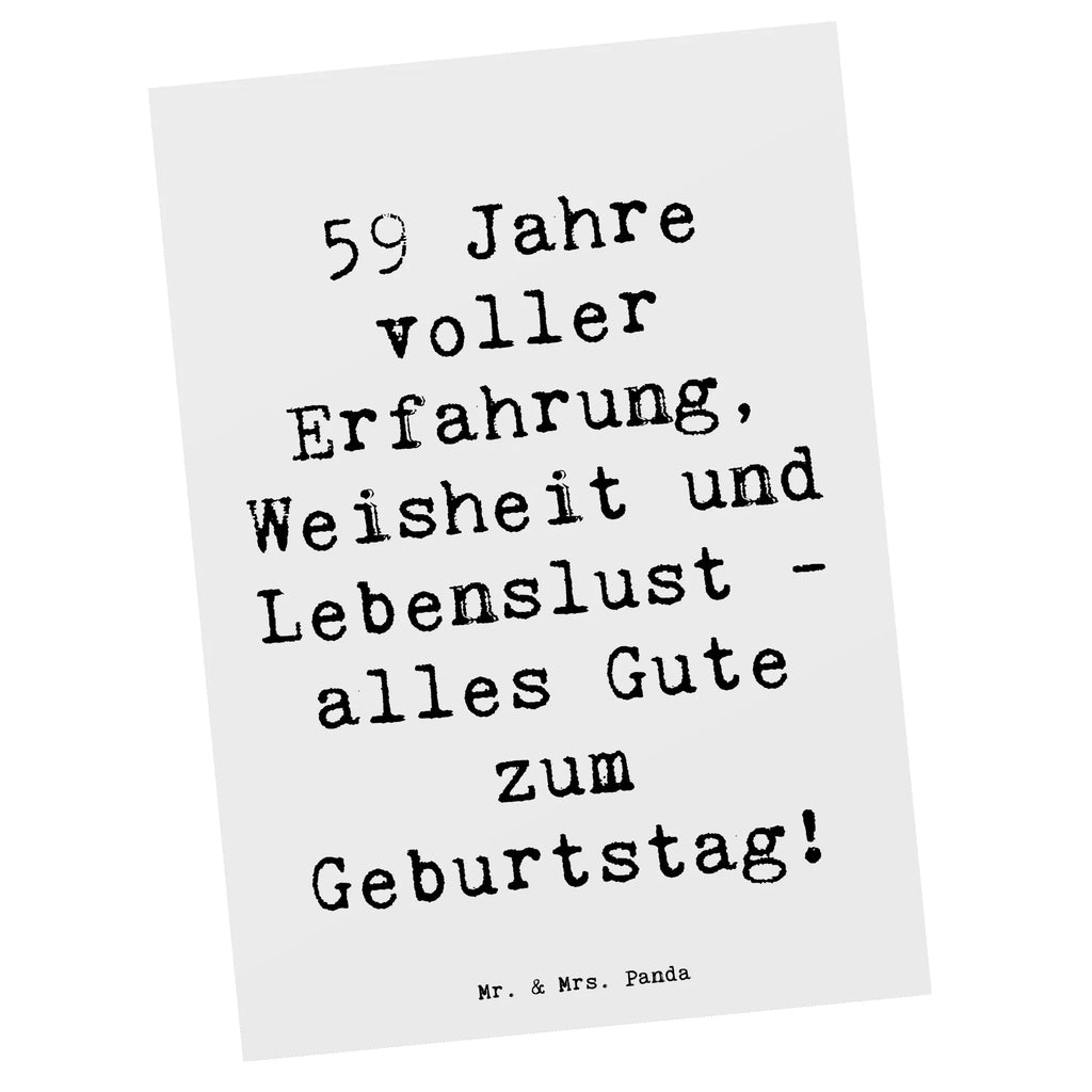 Postkarte Spruch 59. Geburtstag Postkarte, Karte, Geschenkkarte, Grußkarte, Einladung, Ansichtskarte, Geburtstagskarte, Einladungskarte, Dankeskarte, Ansichtskarten, Einladung Geburtstag, Einladungskarten Geburtstag, Geburtstag, Geburtstagsgeschenk, Geschenk