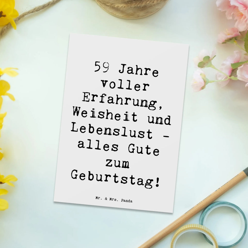 Postkarte Spruch 59. Geburtstag Postkarte, Karte, Geschenkkarte, Grußkarte, Einladung, Ansichtskarte, Geburtstagskarte, Einladungskarte, Dankeskarte, Ansichtskarten, Einladung Geburtstag, Einladungskarten Geburtstag, Geburtstag, Geburtstagsgeschenk, Geschenk