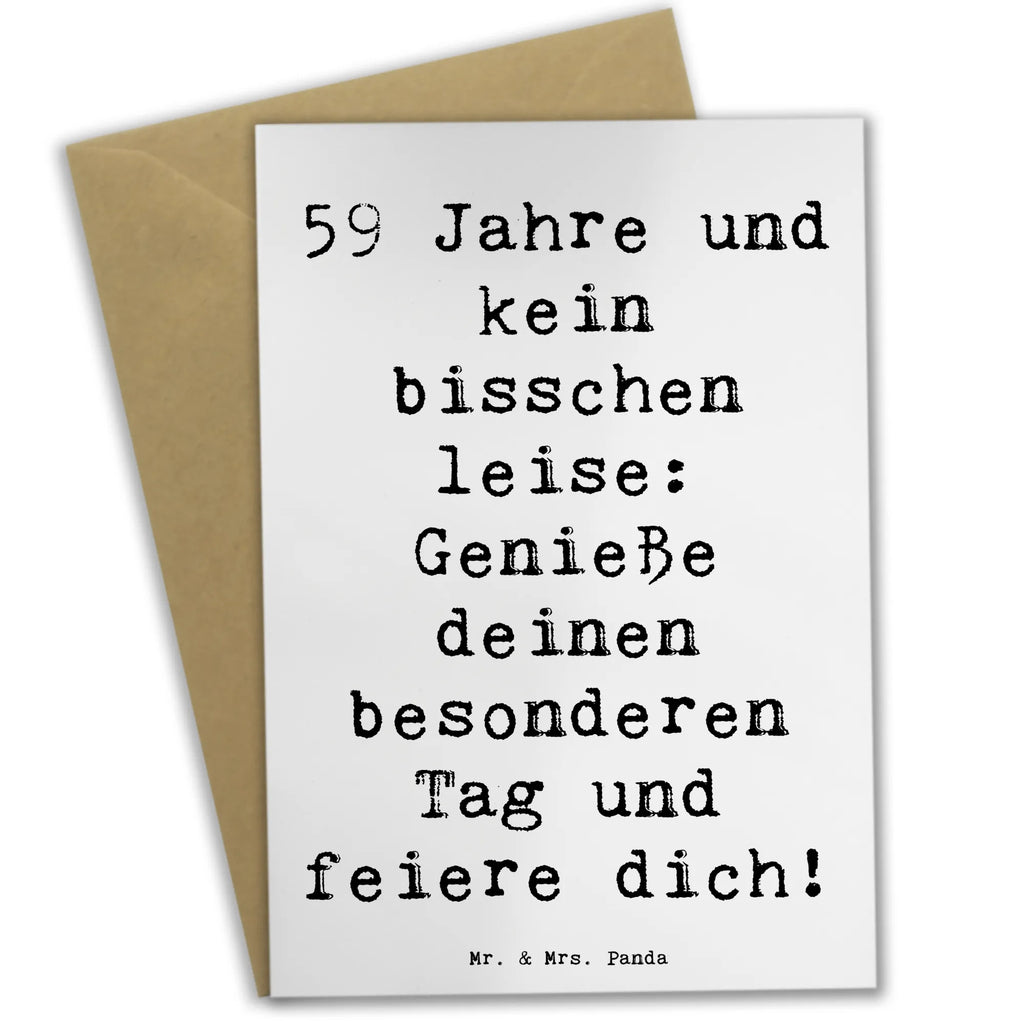 Grußkarte Spruch 59. Geburtstag Feier Grußkarte, Klappkarte, Einladungskarte, Glückwunschkarte, Hochzeitskarte, Geburtstagskarte, Karte, Ansichtskarten, Geburtstag, Geburtstagsgeschenk, Geschenk