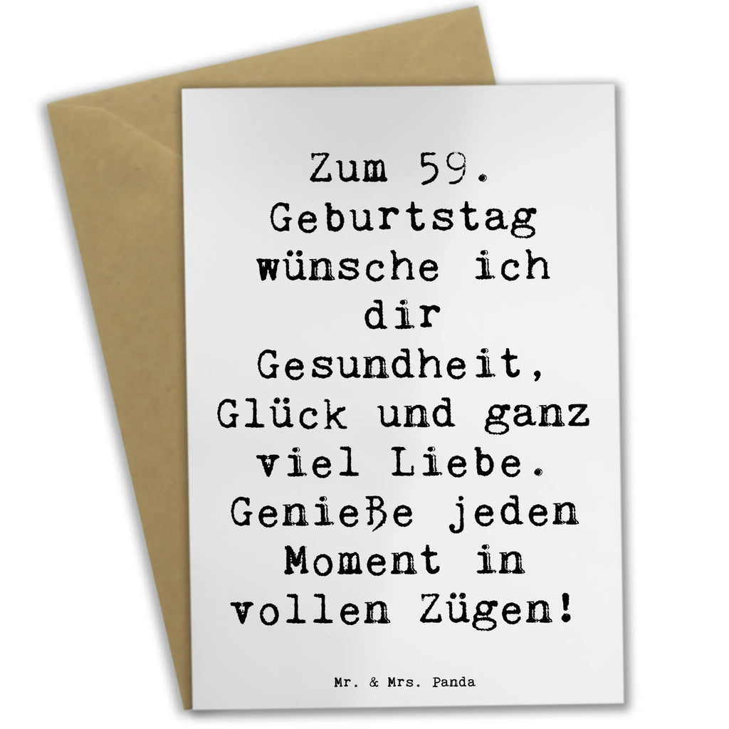 Grußkarte Spruch 59. Geburtstag Grußkarte, Klappkarte, Einladungskarte, Glückwunschkarte, Hochzeitskarte, Geburtstagskarte, Karte, Ansichtskarten, Geburtstag, Geburtstagsgeschenk, Geschenk