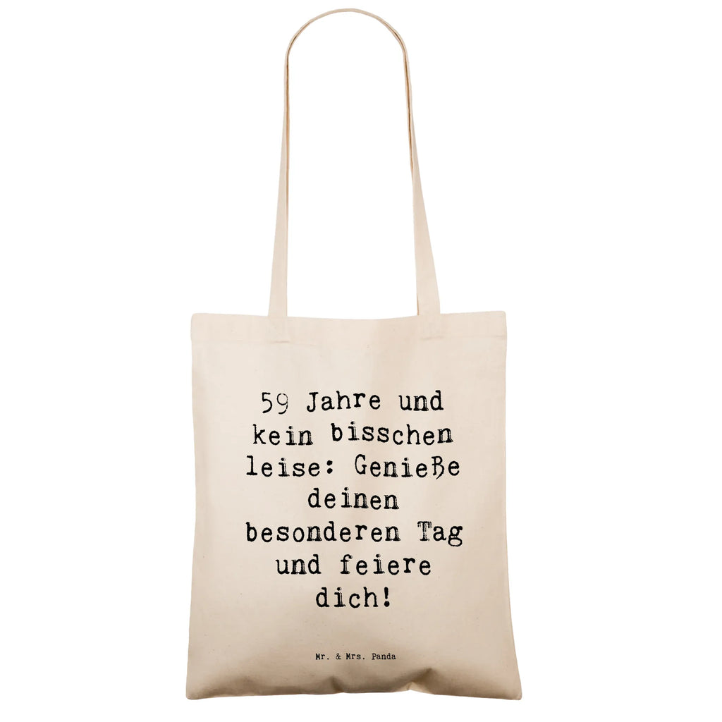 Tragetasche Spruch 59. Geburtstag Feier Beuteltasche, Beutel, Einkaufstasche, Jutebeutel, Stoffbeutel, Tasche, Shopper, Umhängetasche, Strandtasche, Schultertasche, Stofftasche, Tragetasche, Badetasche, Jutetasche, Einkaufstüte, Laptoptasche, Geburtstag, Geburtstagsgeschenk, Geschenk