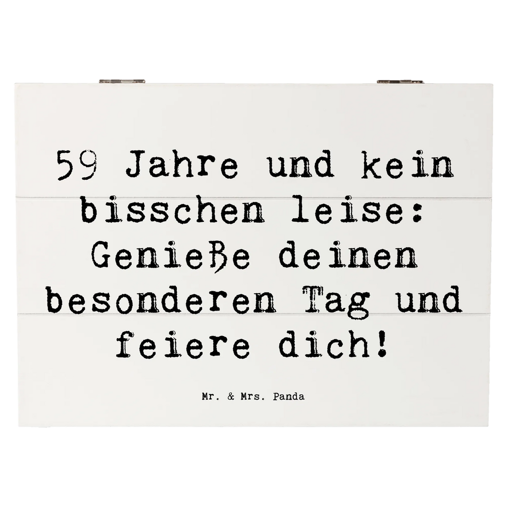 Holzkiste Spruch 59. Geburtstag Feier Holzkiste, Kiste, Schatzkiste, Truhe, Schatulle, XXL, Erinnerungsbox, Erinnerungskiste, Dekokiste, Aufbewahrungsbox, Geschenkbox, Geschenkdose, Geburtstag, Geburtstagsgeschenk, Geschenk