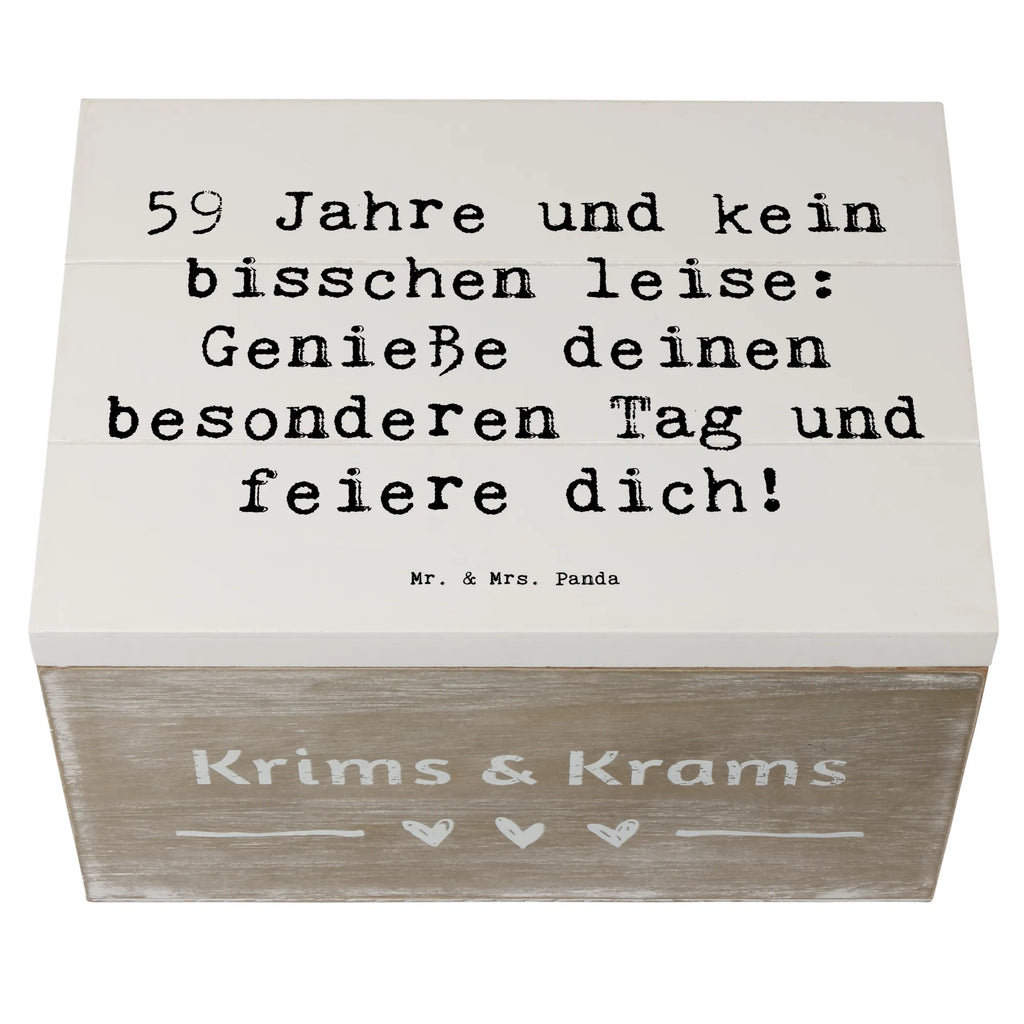 Holzkiste Spruch 59. Geburtstag Feier Holzkiste, Kiste, Schatzkiste, Truhe, Schatulle, XXL, Erinnerungsbox, Erinnerungskiste, Dekokiste, Aufbewahrungsbox, Geschenkbox, Geschenkdose, Geburtstag, Geburtstagsgeschenk, Geschenk