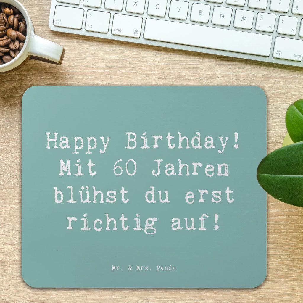 Mauspad Spruch 60. Geburtstag Aufblühen Mousepad, Computer zubehör, Büroausstattung, PC Zubehör, Arbeitszimmer, Mauspad, Einzigartiges Mauspad, Designer Mauspad, Mausunterlage, Mauspad Büro, Geburtstag, Geburtstagsgeschenk, Geschenk