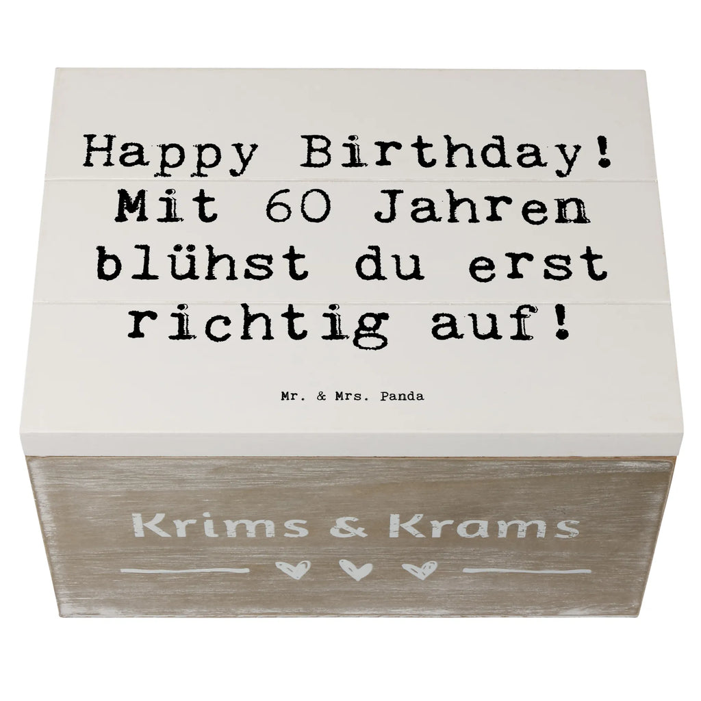 Holzkiste Spruch 60. Geburtstag Aufblühen Holzkiste, Kiste, Schatzkiste, Truhe, Schatulle, XXL, Erinnerungsbox, Erinnerungskiste, Dekokiste, Aufbewahrungsbox, Geschenkbox, Geschenkdose, Geburtstag, Geburtstagsgeschenk, Geschenk