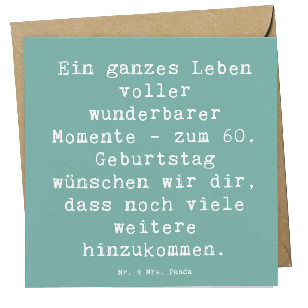 Deluxe Karte Spruch 60. Geburtstag Momente Karte, Grußkarte, Klappkarte, Einladungskarte, Glückwunschkarte, Hochzeitskarte, Geburtstagskarte, Hochwertige Grußkarte, Hochwertige Klappkarte, Geburtstag, Geburtstagsgeschenk, Geschenk