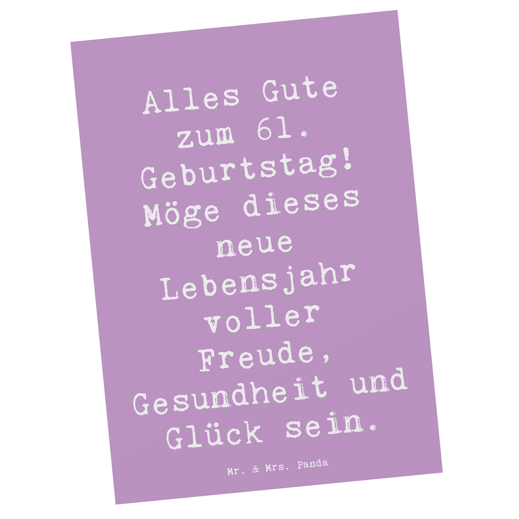 Postkarte Spruch 61. Geburtstag Postkarte, Karte, Geschenkkarte, Grußkarte, Einladung, Ansichtskarte, Geburtstagskarte, Einladungskarte, Dankeskarte, Ansichtskarten, Einladung Geburtstag, Einladungskarten Geburtstag, Geburtstag, Geburtstagsgeschenk, Geschenk