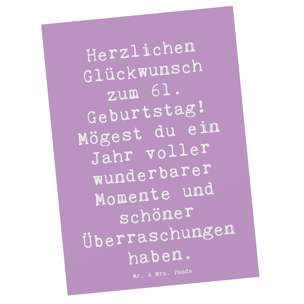 Postkarte Spruch 61. Geburtstag Glückwünsche Postkarte, Karte, Geschenkkarte, Grußkarte, Einladung, Ansichtskarte, Geburtstagskarte, Einladungskarte, Dankeskarte, Ansichtskarten, Einladung Geburtstag, Einladungskarten Geburtstag, Geburtstag, Geburtstagsgeschenk, Geschenk