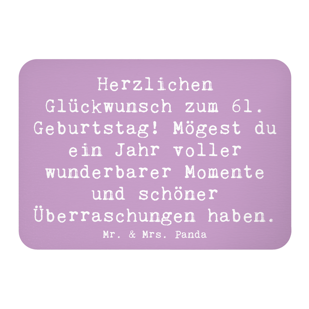 Magnet Spruch 61. Geburtstag Glückwünsche Kühlschrankmagnet, Pinnwandmagnet, Souvenir Magnet, Motivmagnete, Dekomagnet, Whiteboard Magnet, Notiz Magnet, Kühlschrank Dekoration, Geburtstag, Geburtstagsgeschenk, Geschenk