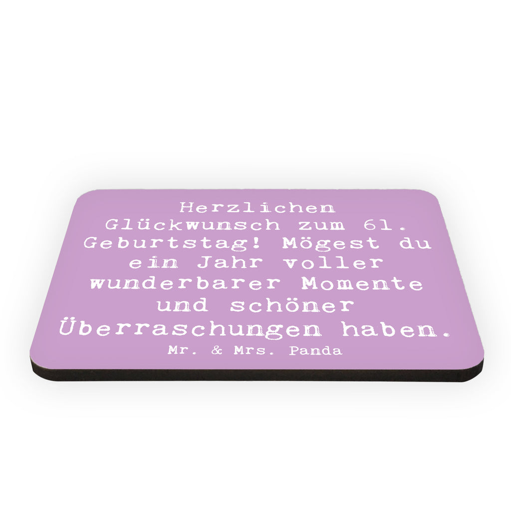 Magnet Spruch 61. Geburtstag Glückwünsche Kühlschrankmagnet, Pinnwandmagnet, Souvenir Magnet, Motivmagnete, Dekomagnet, Whiteboard Magnet, Notiz Magnet, Kühlschrank Dekoration, Geburtstag, Geburtstagsgeschenk, Geschenk