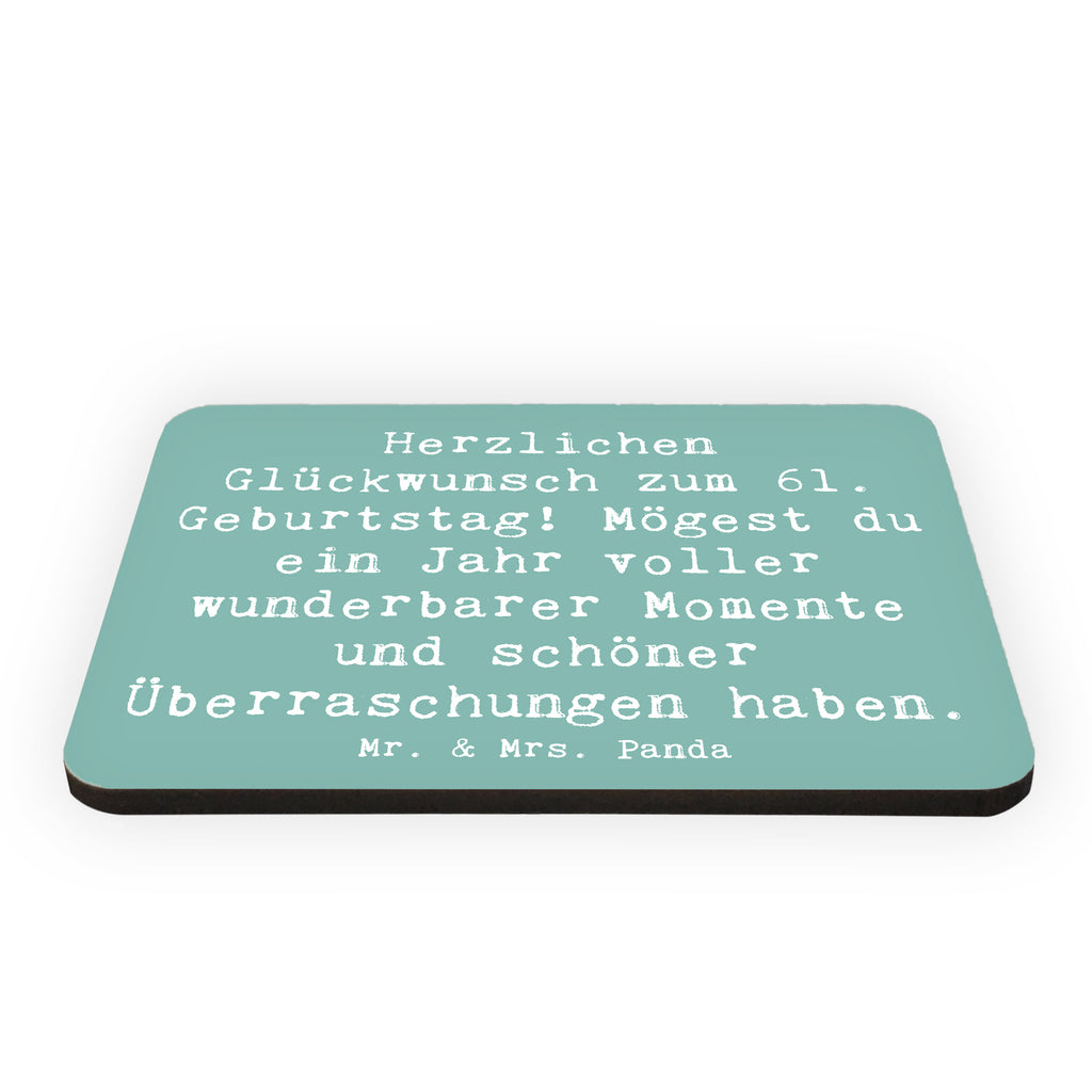 Magnet Spruch 61. Geburtstag Glückwünsche Kühlschrankmagnet, Pinnwandmagnet, Souvenir Magnet, Motivmagnete, Dekomagnet, Whiteboard Magnet, Notiz Magnet, Kühlschrank Dekoration, Geburtstag, Geburtstagsgeschenk, Geschenk