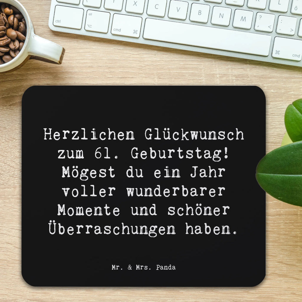 Mauspad Spruch 61. Geburtstag Glückwünsche Mousepad, Computer zubehör, Büroausstattung, PC Zubehör, Arbeitszimmer, Mauspad, Einzigartiges Mauspad, Designer Mauspad, Mausunterlage, Mauspad Büro, Geburtstag, Geburtstagsgeschenk, Geschenk