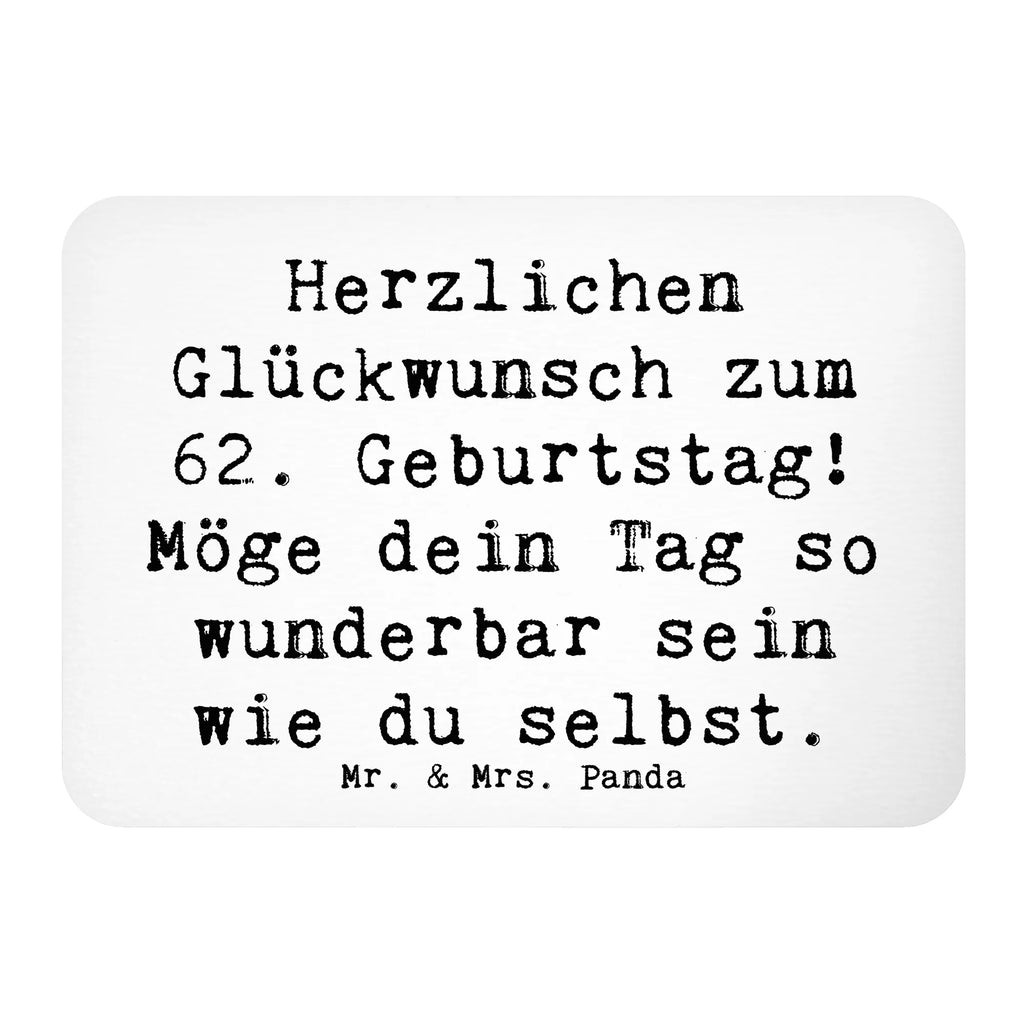 Magnet Spruch 62. Geburtstag Kühlschrankmagnet, Pinnwandmagnet, Souvenir Magnet, Motivmagnete, Dekomagnet, Whiteboard Magnet, Notiz Magnet, Kühlschrank Dekoration, Geburtstag, Geburtstagsgeschenk, Geschenk