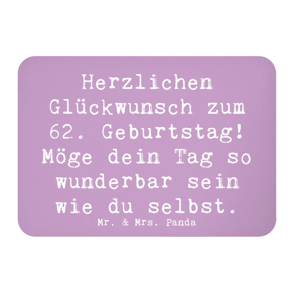 Magnet Spruch 62. Geburtstag Kühlschrankmagnet, Pinnwandmagnet, Souvenir Magnet, Motivmagnete, Dekomagnet, Whiteboard Magnet, Notiz Magnet, Kühlschrank Dekoration, Geburtstag, Geburtstagsgeschenk, Geschenk