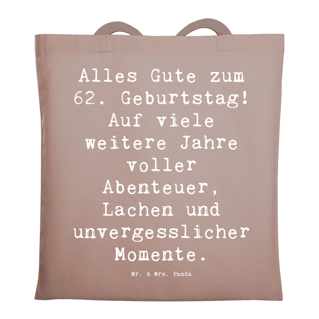 Tragetasche Spruch 62. Geburtstag Beuteltasche, Beutel, Einkaufstasche, Jutebeutel, Stoffbeutel, Tasche, Shopper, Umhängetasche, Strandtasche, Schultertasche, Stofftasche, Tragetasche, Badetasche, Jutetasche, Einkaufstüte, Laptoptasche, Geburtstag, Geburtstagsgeschenk, Geschenk