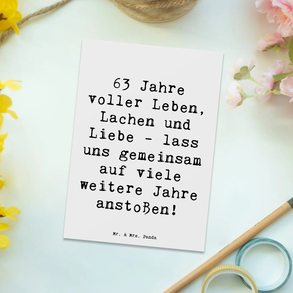 Postkarte Spruch 63. Geburtstag Freude Postkarte, Karte, Geschenkkarte, Grußkarte, Einladung, Ansichtskarte, Geburtstagskarte, Einladungskarte, Dankeskarte, Ansichtskarten, Einladung Geburtstag, Einladungskarten Geburtstag, Geburtstag, Geburtstagsgeschenk, Geschenk