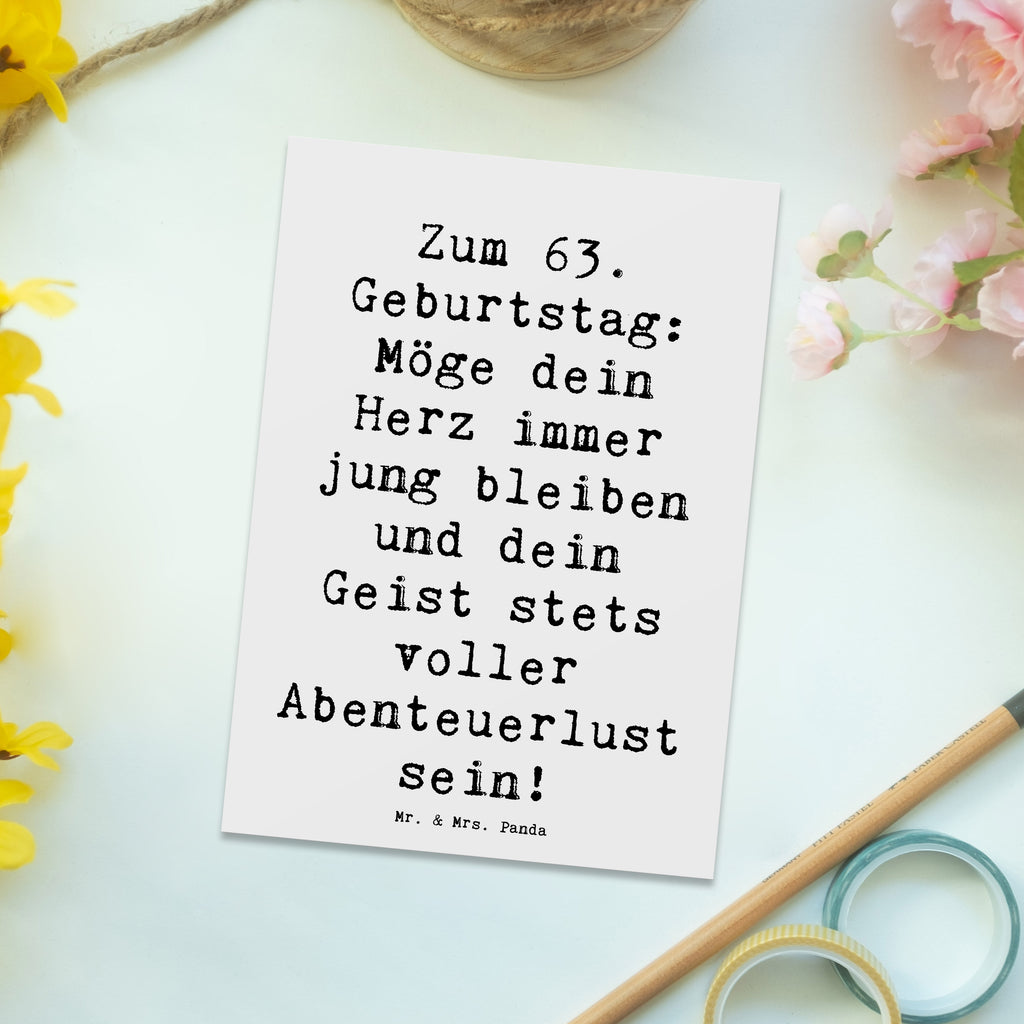 Postkarte Spruch 63. Geburtstag Jugendlicher Geist Postkarte, Karte, Geschenkkarte, Grußkarte, Einladung, Ansichtskarte, Geburtstagskarte, Einladungskarte, Dankeskarte, Ansichtskarten, Einladung Geburtstag, Einladungskarten Geburtstag, Geburtstag, Geburtstagsgeschenk, Geschenk