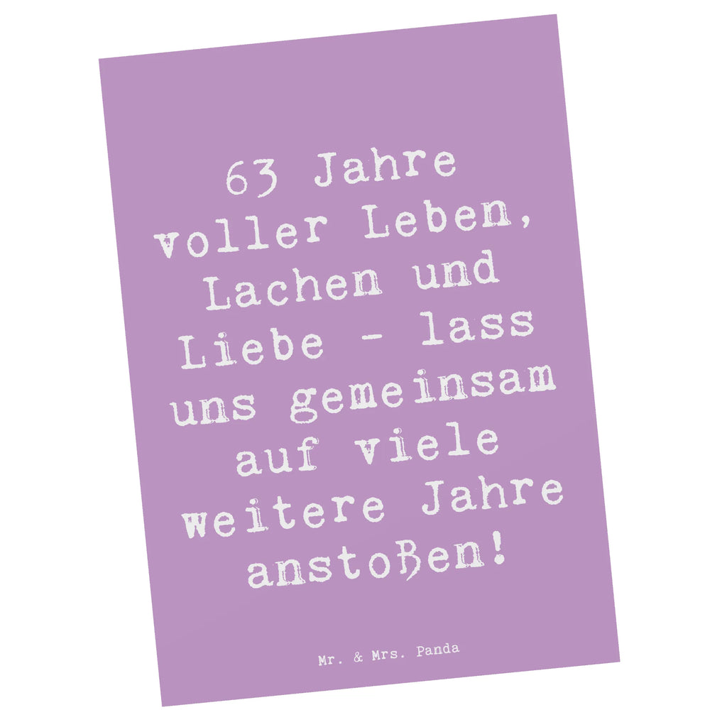 Postkarte Spruch 63. Geburtstag Freude Postkarte, Karte, Geschenkkarte, Grußkarte, Einladung, Ansichtskarte, Geburtstagskarte, Einladungskarte, Dankeskarte, Ansichtskarten, Einladung Geburtstag, Einladungskarten Geburtstag, Geburtstag, Geburtstagsgeschenk, Geschenk