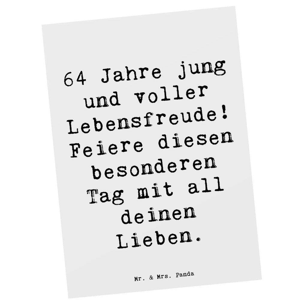 Postkarte Spruch 64. Geburtstag Freude Postkarte, Karte, Geschenkkarte, Grußkarte, Einladung, Ansichtskarte, Geburtstagskarte, Einladungskarte, Dankeskarte, Ansichtskarten, Einladung Geburtstag, Einladungskarten Geburtstag, Geburtstag, Geburtstagsgeschenk, Geschenk