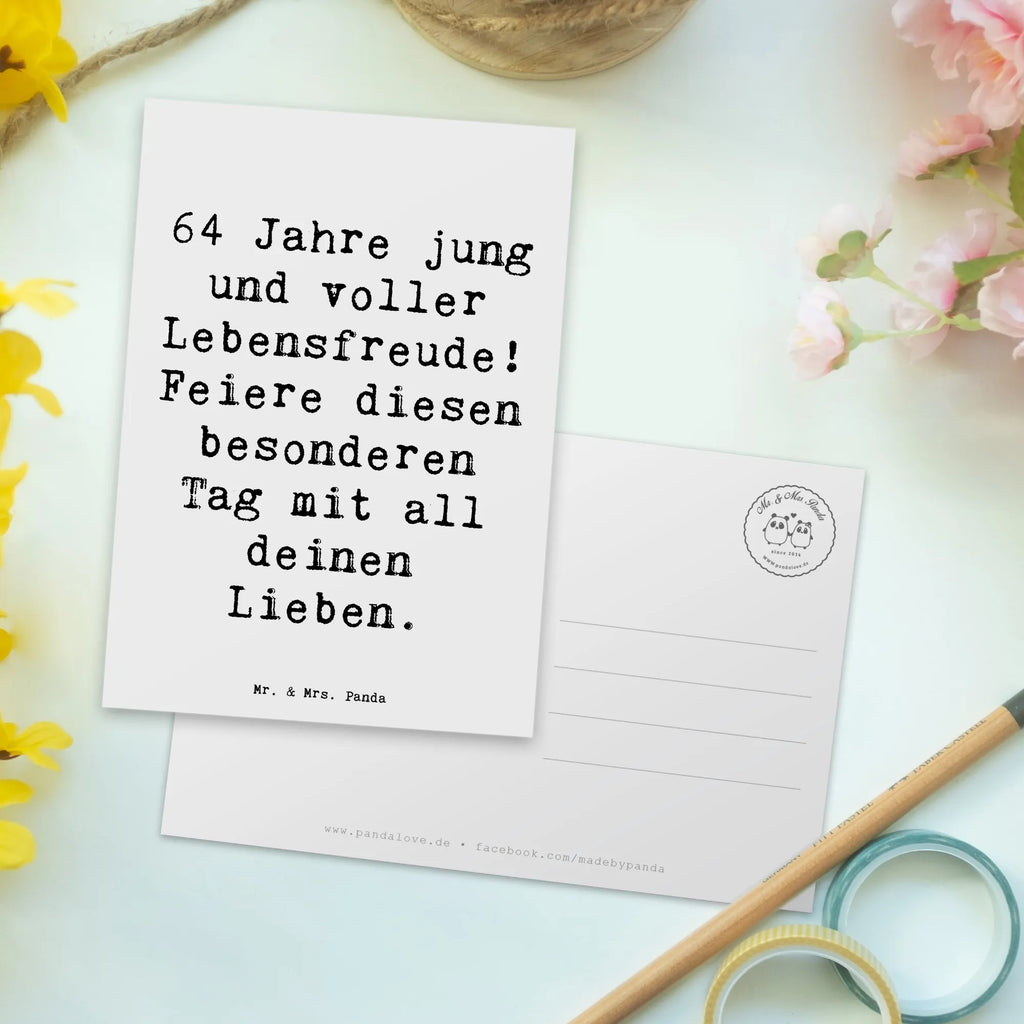 Postkarte Spruch 64. Geburtstag Freude Postkarte, Karte, Geschenkkarte, Grußkarte, Einladung, Ansichtskarte, Geburtstagskarte, Einladungskarte, Dankeskarte, Ansichtskarten, Einladung Geburtstag, Einladungskarten Geburtstag, Geburtstag, Geburtstagsgeschenk, Geschenk