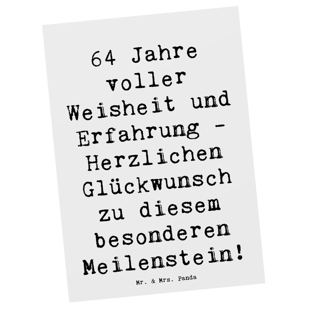 Postkarte Spruch 64. Geburtstag Weisheit Postkarte, Karte, Geschenkkarte, Grußkarte, Einladung, Ansichtskarte, Geburtstagskarte, Einladungskarte, Dankeskarte, Ansichtskarten, Einladung Geburtstag, Einladungskarten Geburtstag, Geburtstag, Geburtstagsgeschenk, Geschenk