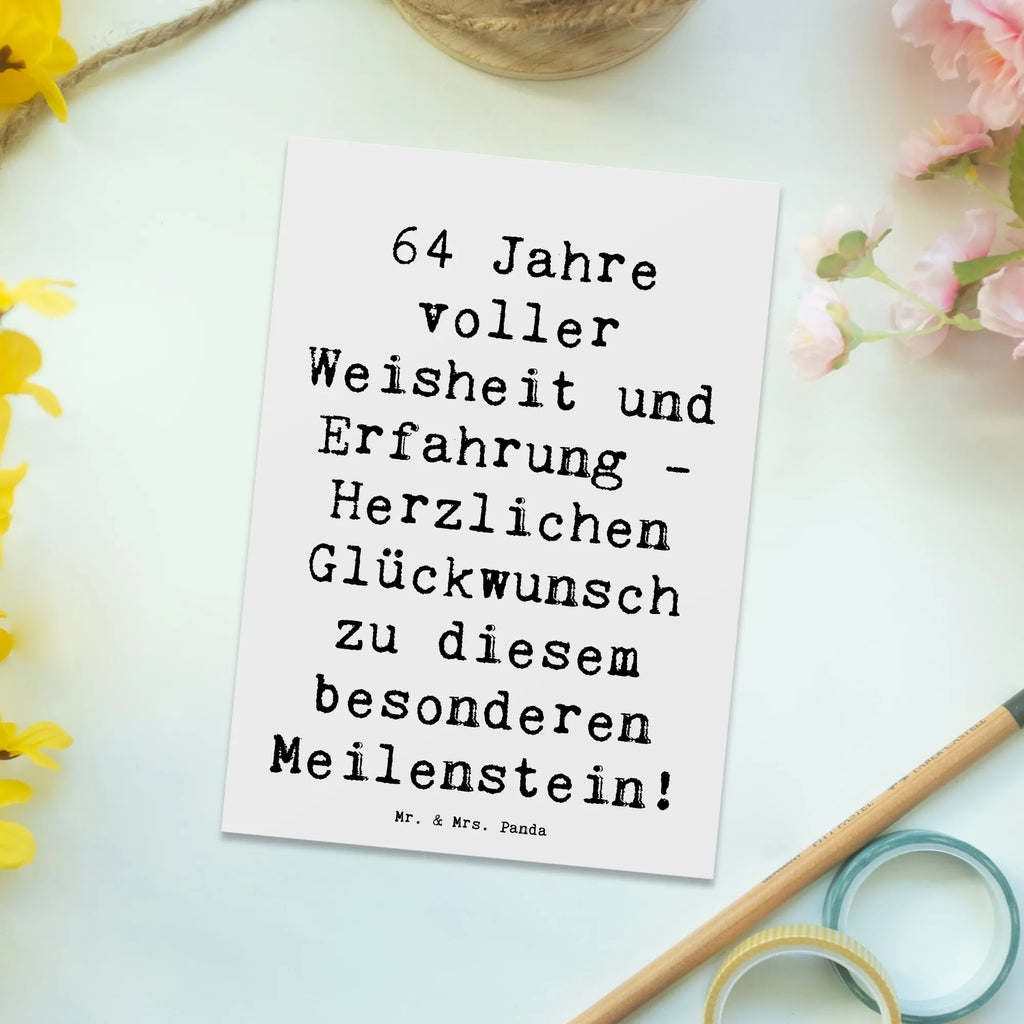 Postkarte Spruch 64. Geburtstag Weisheit Postkarte, Karte, Geschenkkarte, Grußkarte, Einladung, Ansichtskarte, Geburtstagskarte, Einladungskarte, Dankeskarte, Ansichtskarten, Einladung Geburtstag, Einladungskarten Geburtstag, Geburtstag, Geburtstagsgeschenk, Geschenk