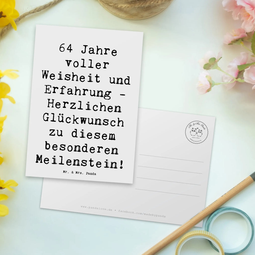 Postkarte Spruch 64. Geburtstag Weisheit Postkarte, Karte, Geschenkkarte, Grußkarte, Einladung, Ansichtskarte, Geburtstagskarte, Einladungskarte, Dankeskarte, Ansichtskarten, Einladung Geburtstag, Einladungskarten Geburtstag, Geburtstag, Geburtstagsgeschenk, Geschenk