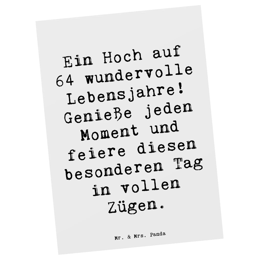 Postkarte Spruch 64. Geburtstag Feier Postkarte, Karte, Geschenkkarte, Grußkarte, Einladung, Ansichtskarte, Geburtstagskarte, Einladungskarte, Dankeskarte, Ansichtskarten, Einladung Geburtstag, Einladungskarten Geburtstag, Geburtstag, Geburtstagsgeschenk, Geschenk