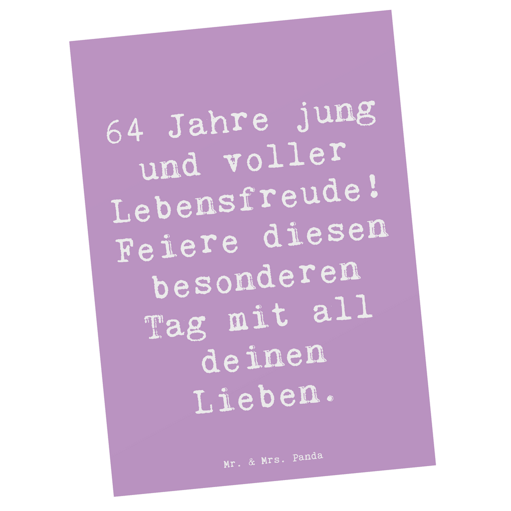 Postkarte Spruch 64. Geburtstag Freude Postkarte, Karte, Geschenkkarte, Grußkarte, Einladung, Ansichtskarte, Geburtstagskarte, Einladungskarte, Dankeskarte, Ansichtskarten, Einladung Geburtstag, Einladungskarten Geburtstag, Geburtstag, Geburtstagsgeschenk, Geschenk