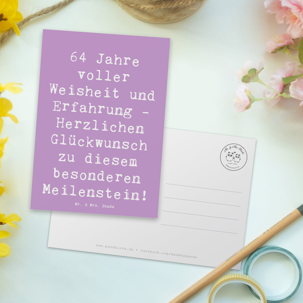 Postkarte Spruch 64. Geburtstag Weisheit Postkarte, Karte, Geschenkkarte, Grußkarte, Einladung, Ansichtskarte, Geburtstagskarte, Einladungskarte, Dankeskarte, Ansichtskarten, Einladung Geburtstag, Einladungskarten Geburtstag, Geburtstag, Geburtstagsgeschenk, Geschenk