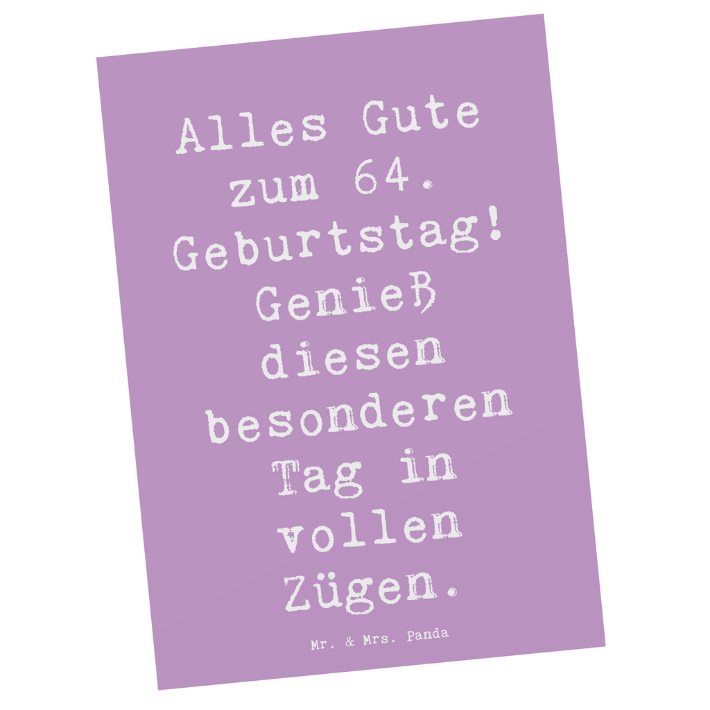 Postkarte Spruch 64. Geburtstag Postkarte, Karte, Geschenkkarte, Grußkarte, Einladung, Ansichtskarte, Geburtstagskarte, Einladungskarte, Dankeskarte, Ansichtskarten, Einladung Geburtstag, Einladungskarten Geburtstag, Geburtstag, Geburtstagsgeschenk, Geschenk