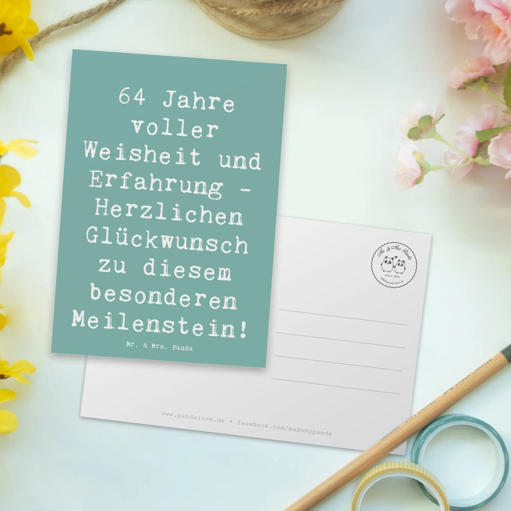 Postkarte Spruch 64. Geburtstag Weisheit Postkarte, Karte, Geschenkkarte, Grußkarte, Einladung, Ansichtskarte, Geburtstagskarte, Einladungskarte, Dankeskarte, Ansichtskarten, Einladung Geburtstag, Einladungskarten Geburtstag, Geburtstag, Geburtstagsgeschenk, Geschenk