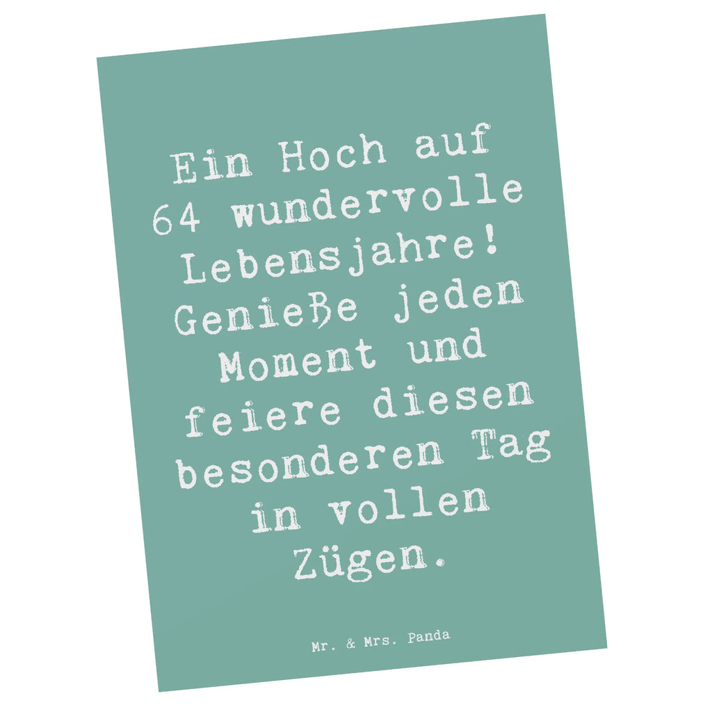 Postkarte Spruch 64. Geburtstag Feier Postkarte, Karte, Geschenkkarte, Grußkarte, Einladung, Ansichtskarte, Geburtstagskarte, Einladungskarte, Dankeskarte, Ansichtskarten, Einladung Geburtstag, Einladungskarten Geburtstag, Geburtstag, Geburtstagsgeschenk, Geschenk