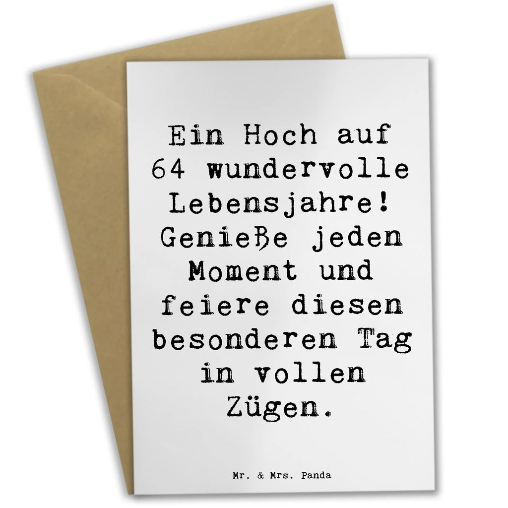 Grußkarte Spruch 64. Geburtstag Feier Grußkarte, Klappkarte, Einladungskarte, Glückwunschkarte, Hochzeitskarte, Geburtstagskarte, Karte, Ansichtskarten, Geburtstag, Geburtstagsgeschenk, Geschenk