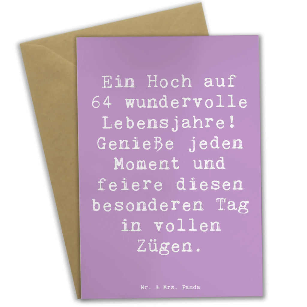 Grußkarte Spruch 64. Geburtstag Feier Grußkarte, Klappkarte, Einladungskarte, Glückwunschkarte, Hochzeitskarte, Geburtstagskarte, Karte, Ansichtskarten, Geburtstag, Geburtstagsgeschenk, Geschenk