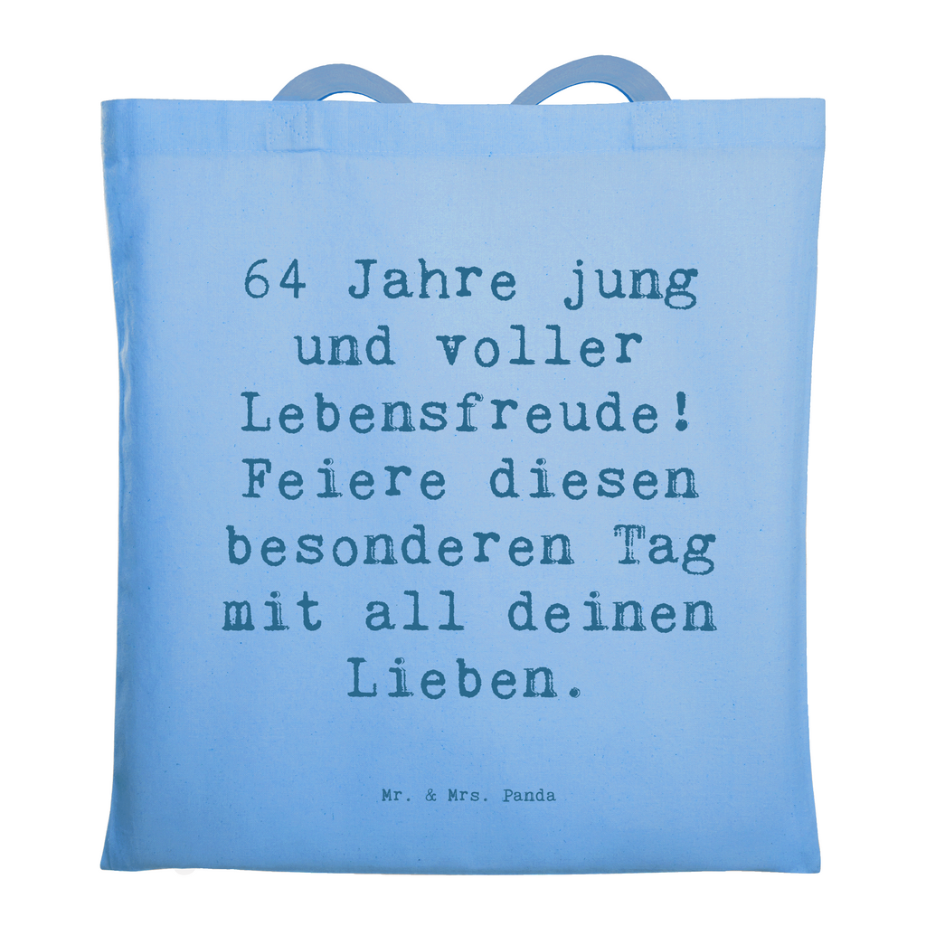 Tragetasche Spruch 64. Geburtstag Freude Beuteltasche, Beutel, Einkaufstasche, Jutebeutel, Stoffbeutel, Tasche, Shopper, Umhängetasche, Strandtasche, Schultertasche, Stofftasche, Tragetasche, Badetasche, Jutetasche, Einkaufstüte, Laptoptasche, Geburtstag, Geburtstagsgeschenk, Geschenk