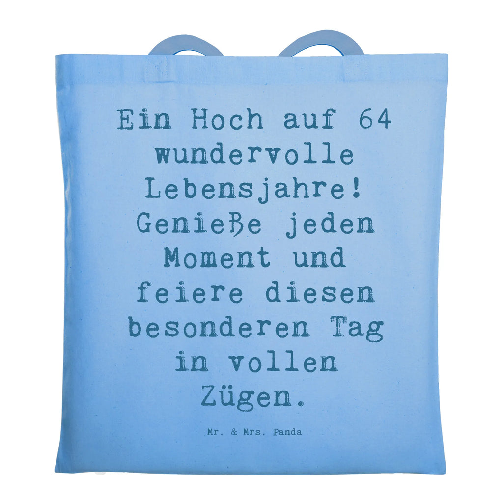 Tragetasche Spruch 64. Geburtstag Feier Beuteltasche, Beutel, Einkaufstasche, Jutebeutel, Stoffbeutel, Tasche, Shopper, Umhängetasche, Strandtasche, Schultertasche, Stofftasche, Tragetasche, Badetasche, Jutetasche, Einkaufstüte, Laptoptasche, Geburtstag, Geburtstagsgeschenk, Geschenk