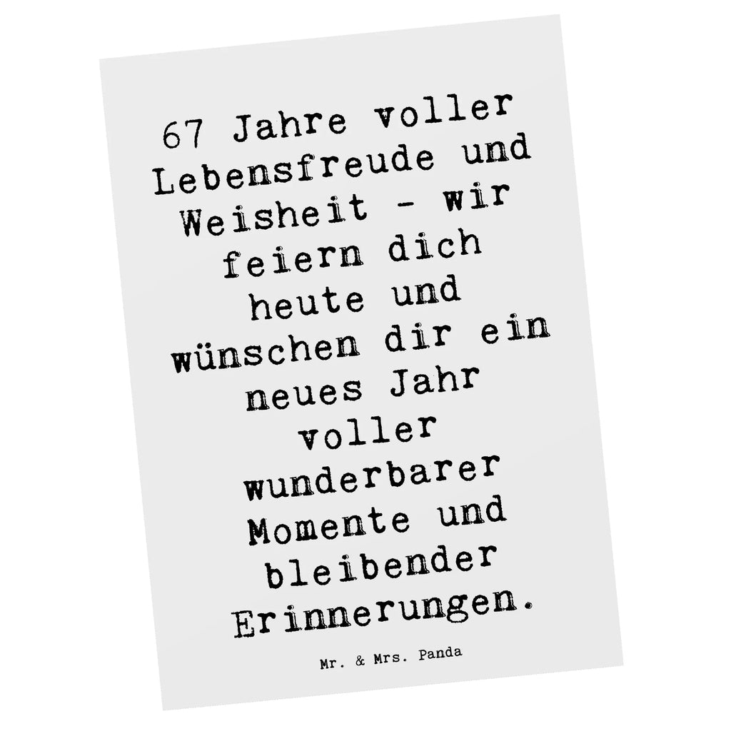 Postkarte Spruch 67. Geburtstag Postkarte, Karte, Geschenkkarte, Grußkarte, Einladung, Ansichtskarte, Geburtstagskarte, Einladungskarte, Dankeskarte, Ansichtskarten, Einladung Geburtstag, Einladungskarten Geburtstag, Geburtstag, Geburtstagsgeschenk, Geschenk