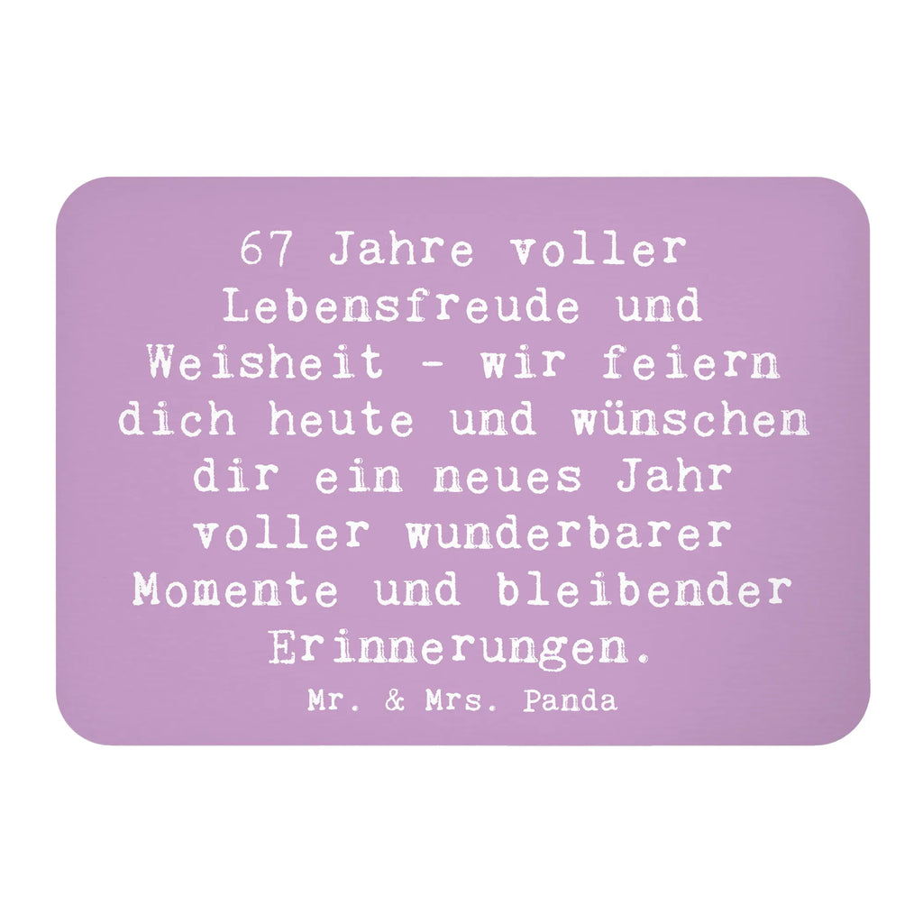 Magnet Spruch 67. Geburtstag Kühlschrankmagnet, Pinnwandmagnet, Souvenir Magnet, Motivmagnete, Dekomagnet, Whiteboard Magnet, Notiz Magnet, Kühlschrank Dekoration, Geburtstag, Geburtstagsgeschenk, Geschenk