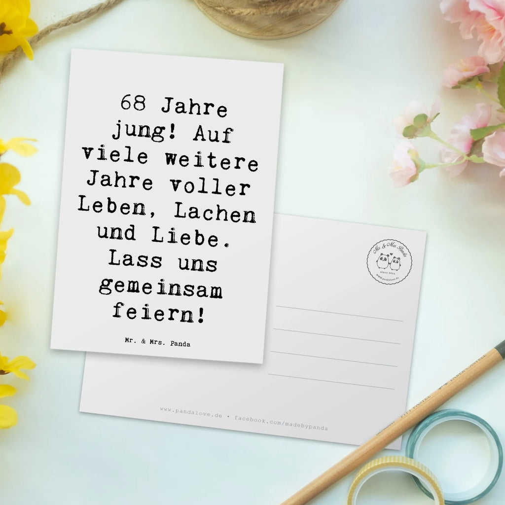 Postkarte Spruch 68. Geburtstag Freude Postkarte, Karte, Geschenkkarte, Grußkarte, Einladung, Ansichtskarte, Geburtstagskarte, Einladungskarte, Dankeskarte, Ansichtskarten, Einladung Geburtstag, Einladungskarten Geburtstag, Geburtstag, Geburtstagsgeschenk, Geschenk