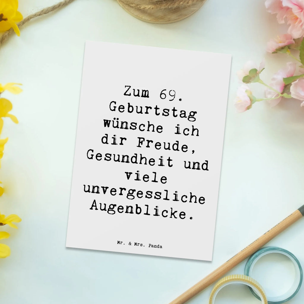 Postkarte Spruch 69. Geburtstag Freude und Gesundheit Postkarte, Karte, Geschenkkarte, Grußkarte, Einladung, Ansichtskarte, Geburtstagskarte, Einladungskarte, Dankeskarte, Ansichtskarten, Einladung Geburtstag, Einladungskarten Geburtstag, Geburtstag, Geburtstagsgeschenk, Geschenk