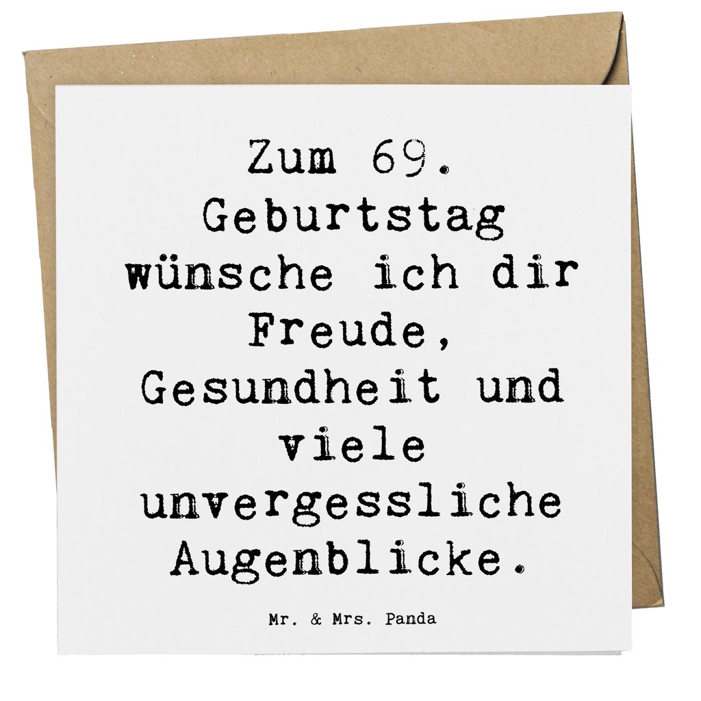 Deluxe Karte Spruch 69. Geburtstag Freude und Gesundheit Karte, Grußkarte, Klappkarte, Einladungskarte, Glückwunschkarte, Hochzeitskarte, Geburtstagskarte, Hochwertige Grußkarte, Hochwertige Klappkarte, Geburtstag, Geburtstagsgeschenk, Geschenk