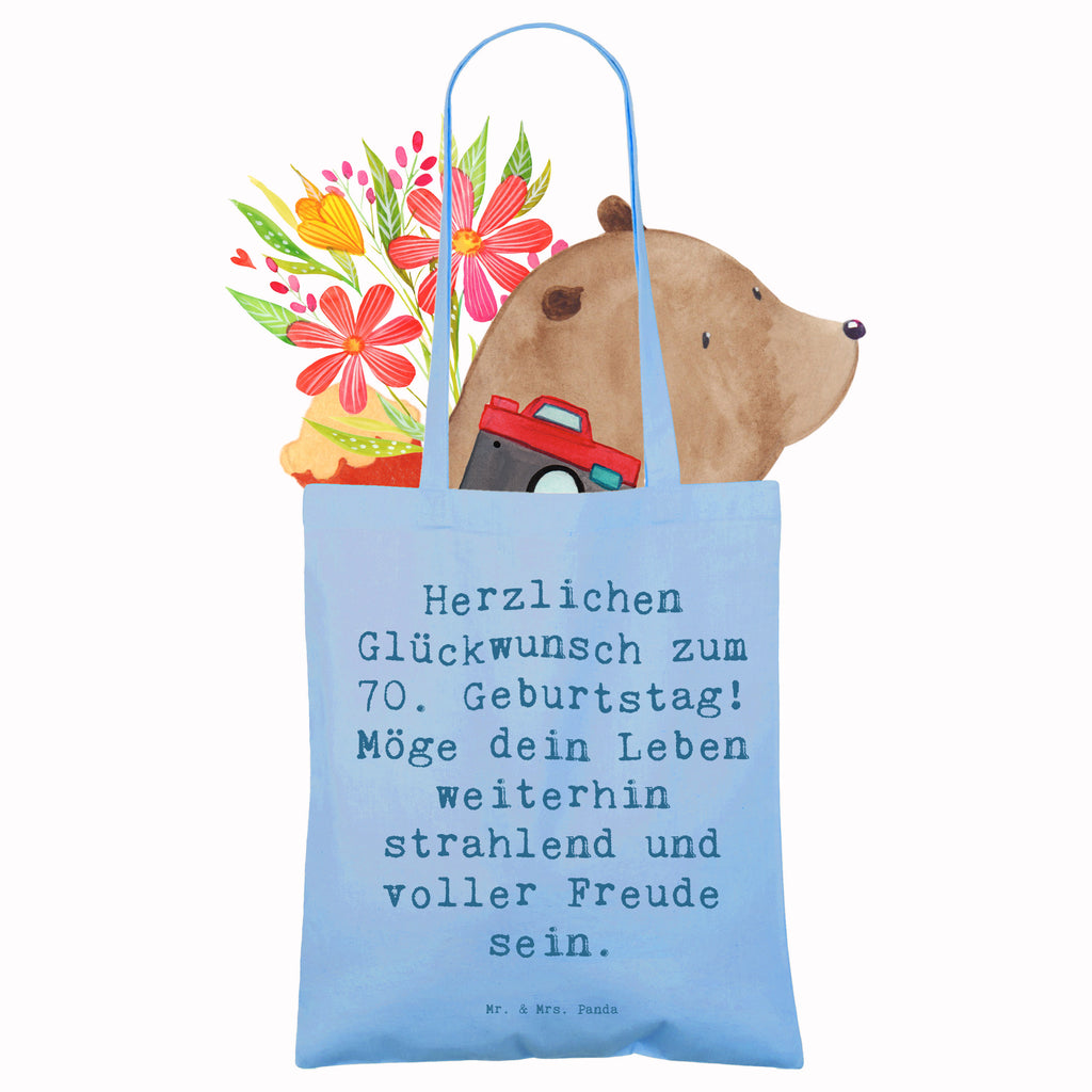 Tragetasche Spruch 70. Geburtstag Glückwünsche Beuteltasche, Beutel, Einkaufstasche, Jutebeutel, Stoffbeutel, Tasche, Shopper, Umhängetasche, Strandtasche, Schultertasche, Stofftasche, Tragetasche, Badetasche, Jutetasche, Einkaufstüte, Laptoptasche, Geburtstag, Geburtstagsgeschenk, Geschenk