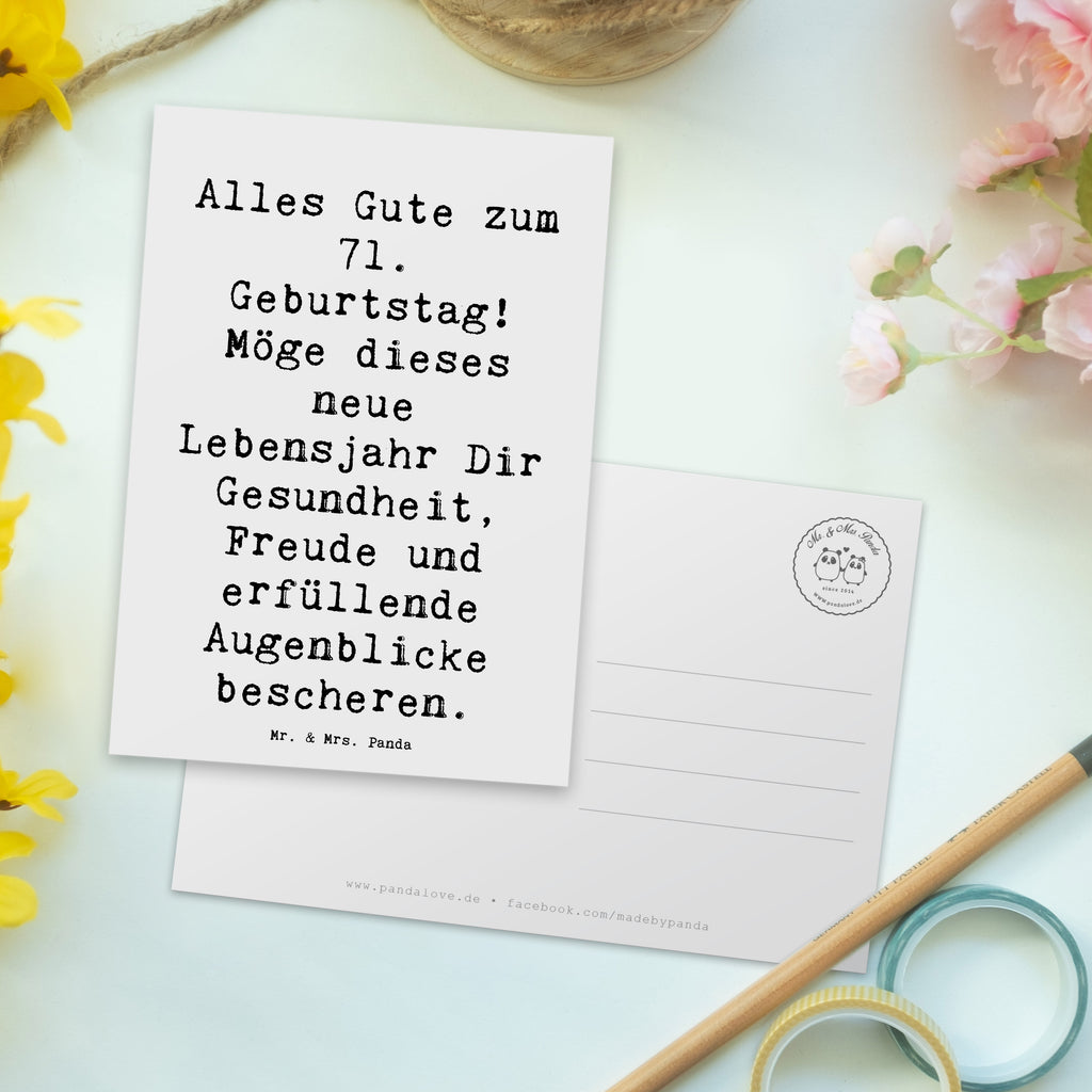 Postkarte Spruch 71. Geburtstag Postkarte, Karte, Geschenkkarte, Grußkarte, Einladung, Ansichtskarte, Geburtstagskarte, Einladungskarte, Dankeskarte, Ansichtskarten, Einladung Geburtstag, Einladungskarten Geburtstag, Geburtstag, Geburtstagsgeschenk, Geschenk