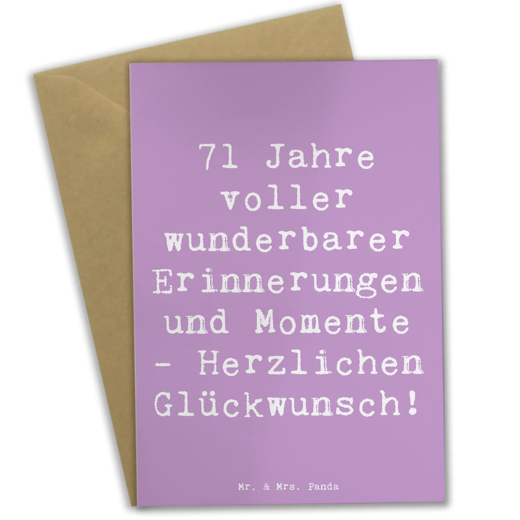 Grußkarte Spruch 71. Geburtstag Erinnerungen Grußkarte, Klappkarte, Einladungskarte, Glückwunschkarte, Hochzeitskarte, Geburtstagskarte, Karte, Ansichtskarten, Geburtstag, Geburtstagsgeschenk, Geschenk