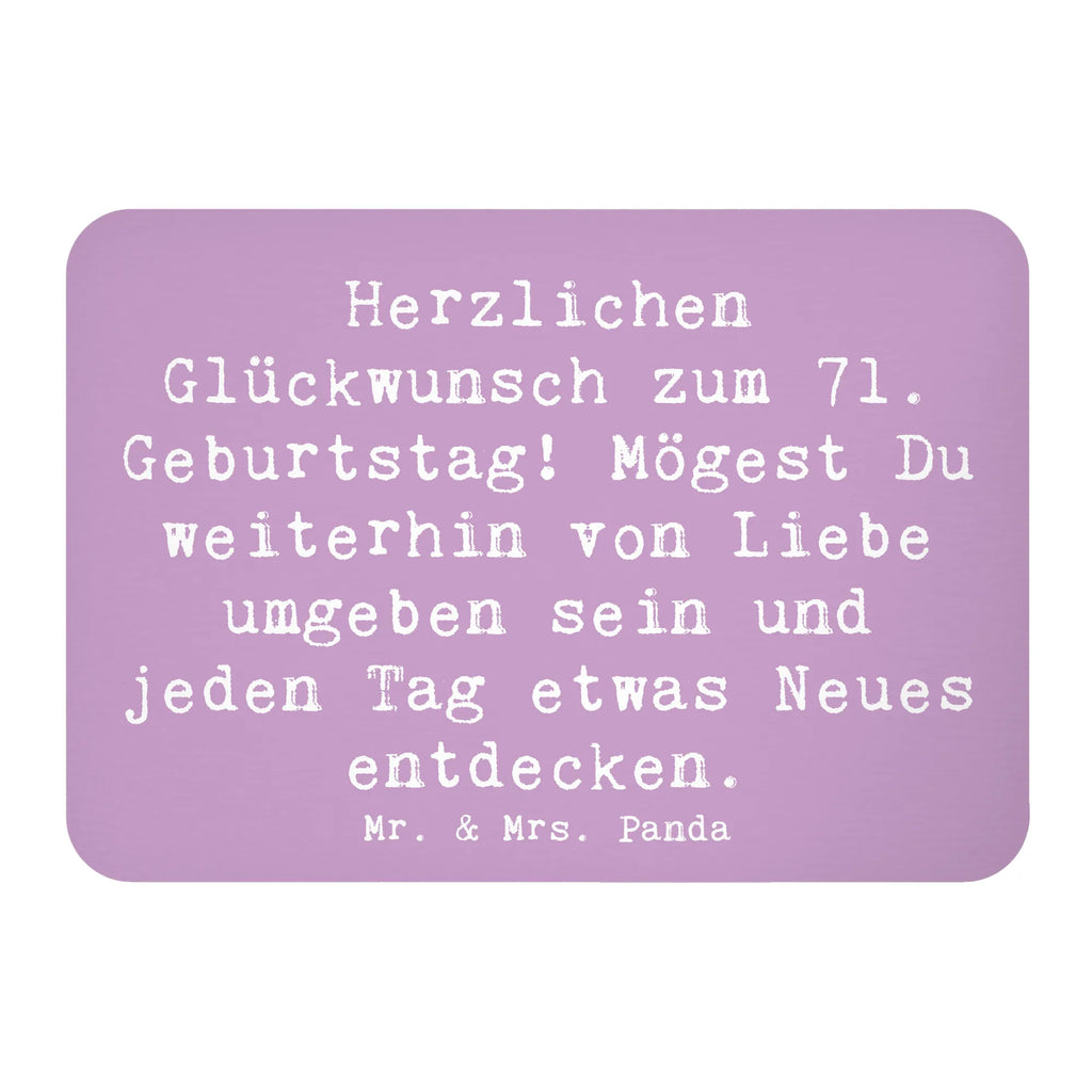 Magnet Spruch 71. Geburtstag Freude Kühlschrankmagnet, Pinnwandmagnet, Souvenir Magnet, Motivmagnete, Dekomagnet, Whiteboard Magnet, Notiz Magnet, Kühlschrank Dekoration, Geburtstag, Geburtstagsgeschenk, Geschenk